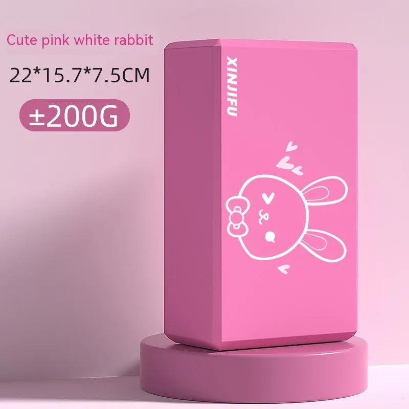 High-density EVA yoga block in various colours including cartoon designs for dance and fitness training