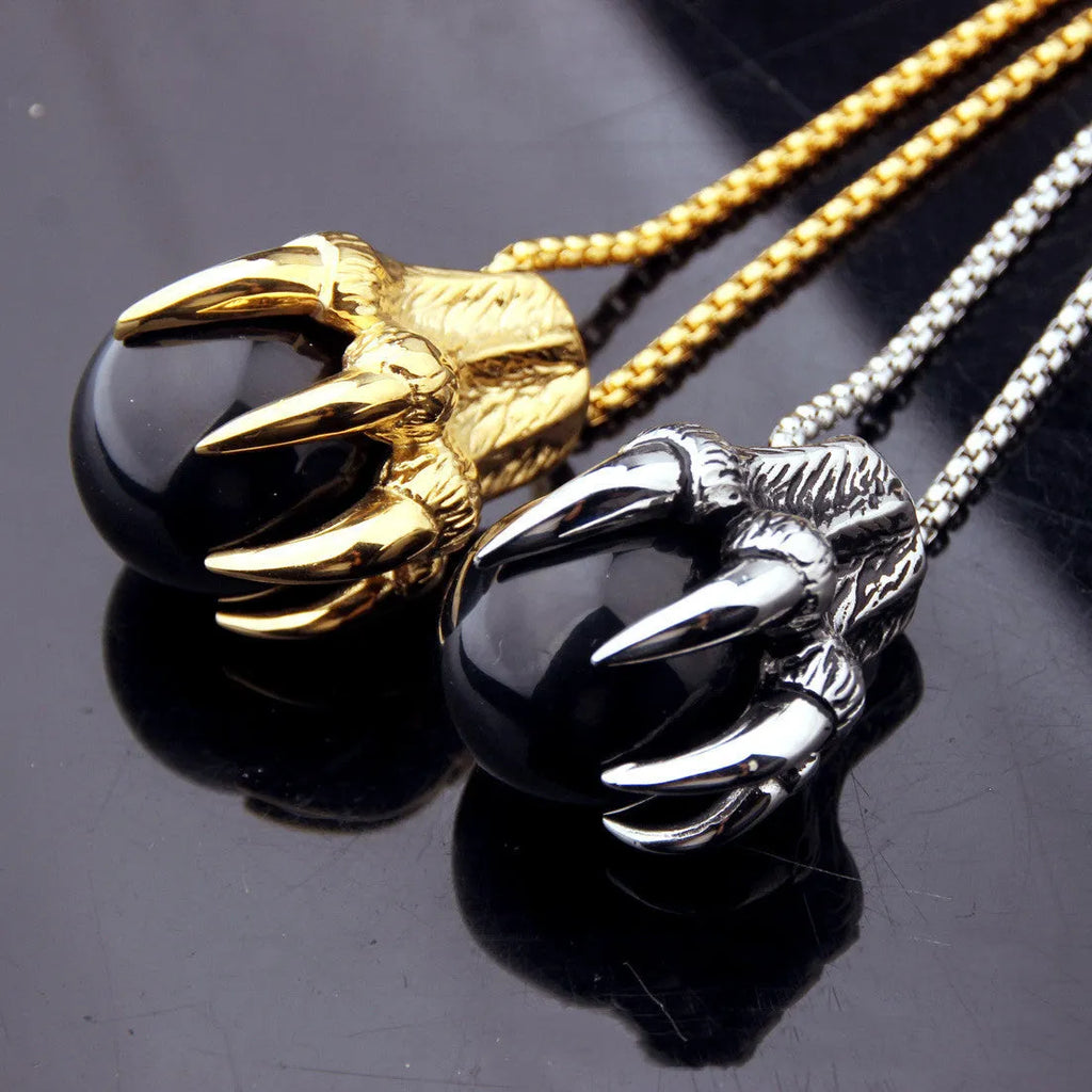 Men's stainless steel pendant necklace 65g animal zodiac casting gold finish