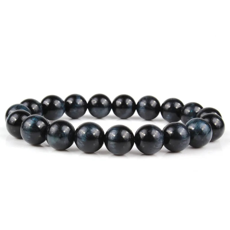 Natural tigereye crystal bead bracelet with round beads in a choice of colours and sizes.