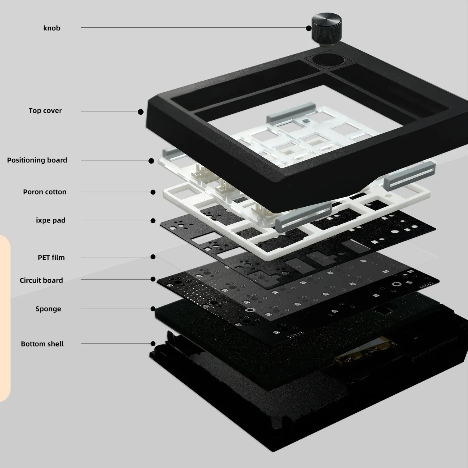 Wireless mechanical numeric keyboard in black or white colour with Bluetooth and 2.4GHz wireless connectivity