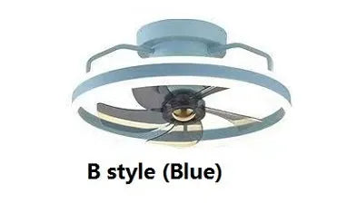 Modern ceiling fan light with white PC blades and acrylic lampshade showing 500mm diameter