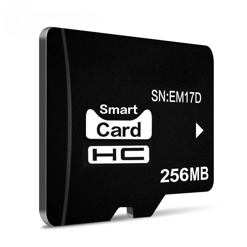 256MB TF microSD memory card on white background showing front and back.