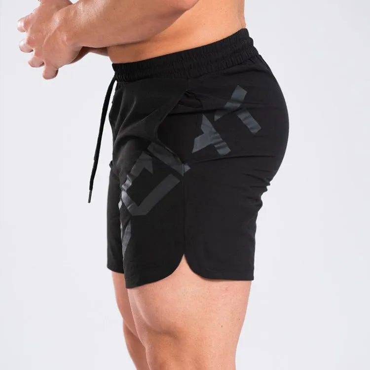 Men's elastic training shorts in quick-drying nylon blend fabric for summer sports