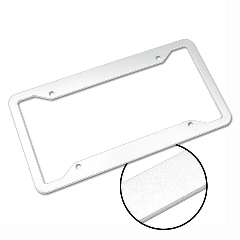 Stainless steel aluminium alloy licence plate frame in four colour options.