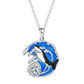 Women's shark necklace with copper pendant on cross chain, electroplated animal jewellery