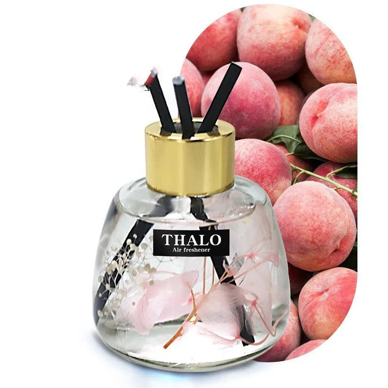Glass car perfume ornament in creative bottle shape for loose incense automotive decoration