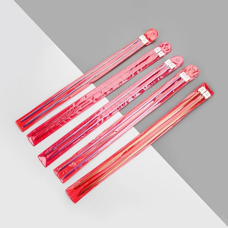 Crochet hook set showing 14 different sizes from 2.0mm to 10.0mm with lengthened design and caps