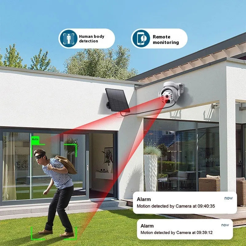 3 million pixel solar security camera with full-colour night vision in white, black or camouflage