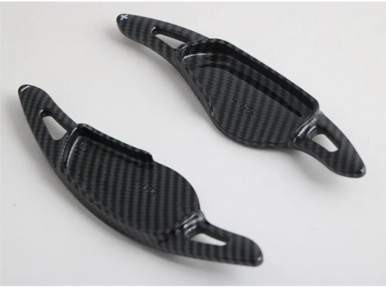 ABS carbon fibre steering wheel shift paddle replacement kit showing five colour options