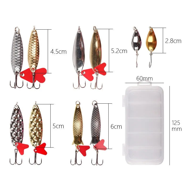 Lure fishing pineapple sequin box containing metal sequins for iron false bait modification