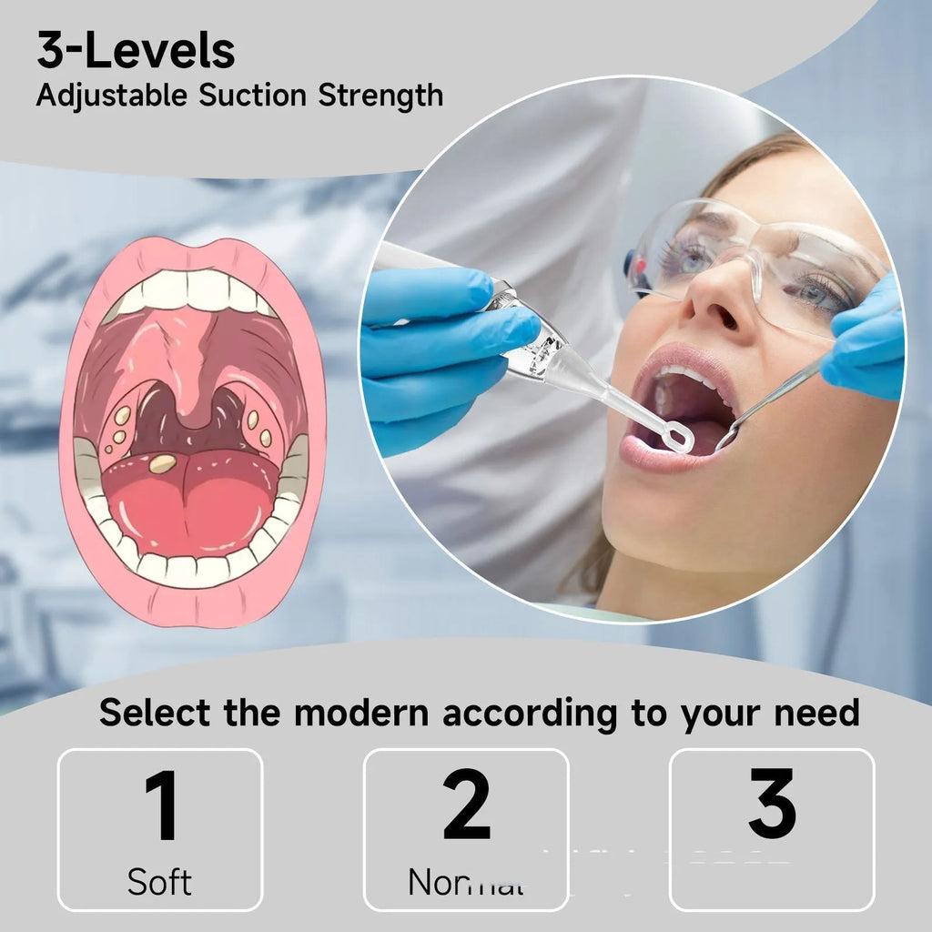 Stainless steel tonsillar extractor oral cleaning tool set for dental stone removal