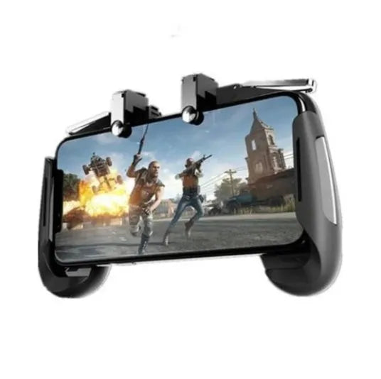 Multifunctional mobile game controller handle for smartphones in black, blue and white colour options