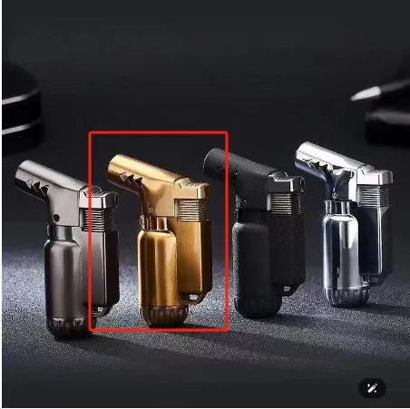 HB805-1 full metal windproof lighter in black, gold, grey, or silver colour.