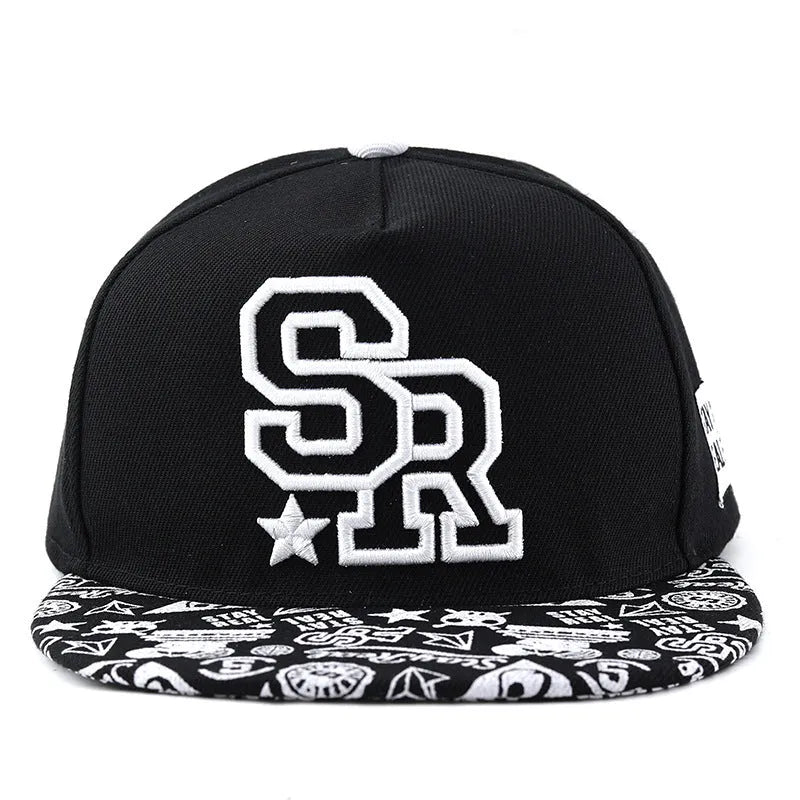 Cotton baseball hat with blank front panel for embroidery, adjustable strap, in SR White colour