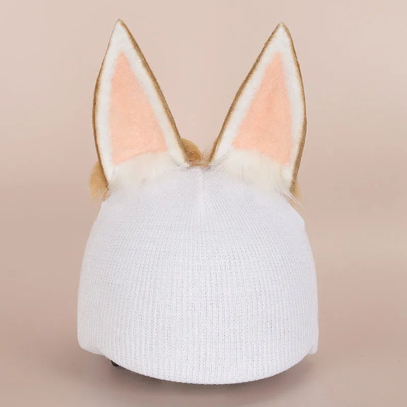Plush fabric cat helmet hat cover in various cartoon styles for pet dress-up