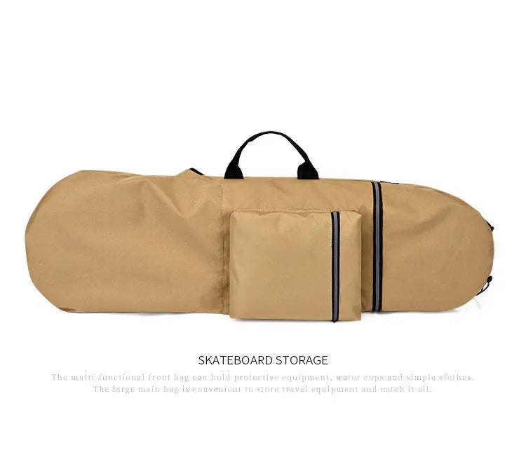 Lightweight waterproof nylon skateboard sports backpack in camouflage colour with large capacity