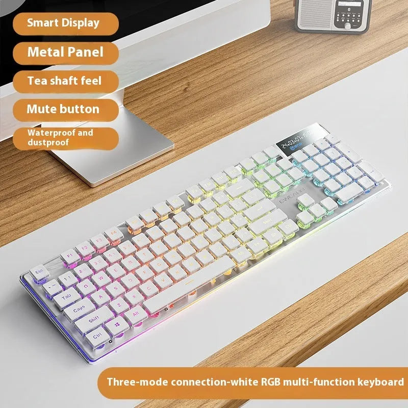 Prewalker V3 wired keyboard and mouse suit in retro green colour on desktop
