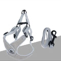 Adjustable mesh dog harness with reflective chest strap in multiple colour options