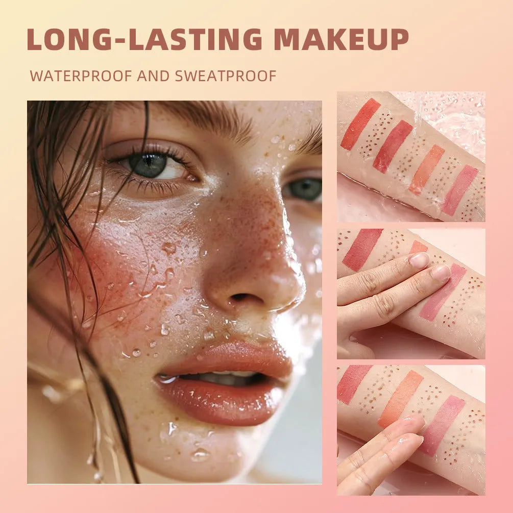 Double-headed freckle blush powder in matte finish with applicator, available in four colour options