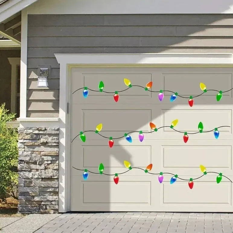 Magnetic Christmas light bulb paste set with 24 reflective bulbs and 12 wires for car decoration