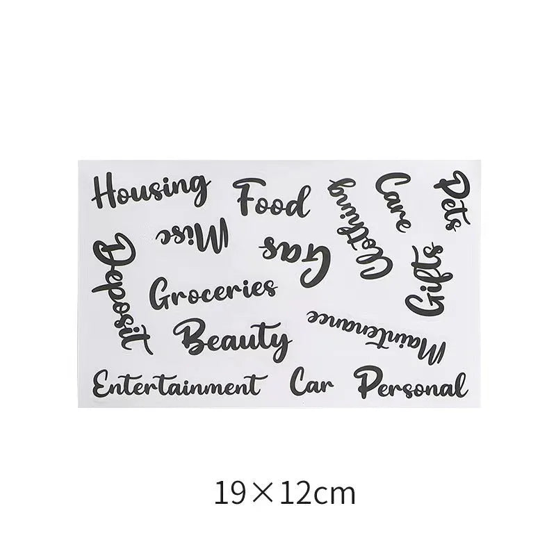 Handwritten labels and adhesive stickers with grid patterns on paper material