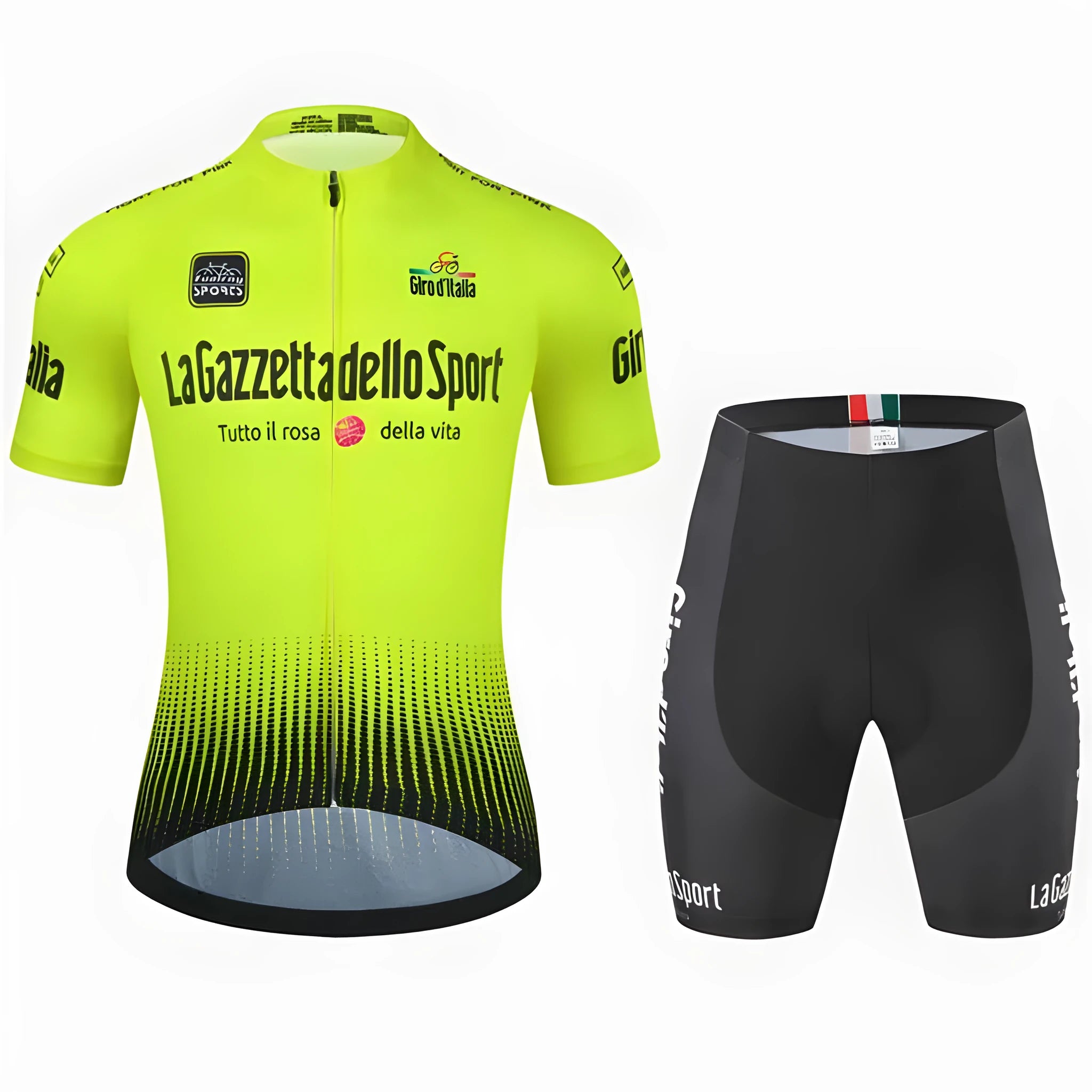 Patterned quick-drying polyester cycling short sleeve suit for men and women in summer colors
