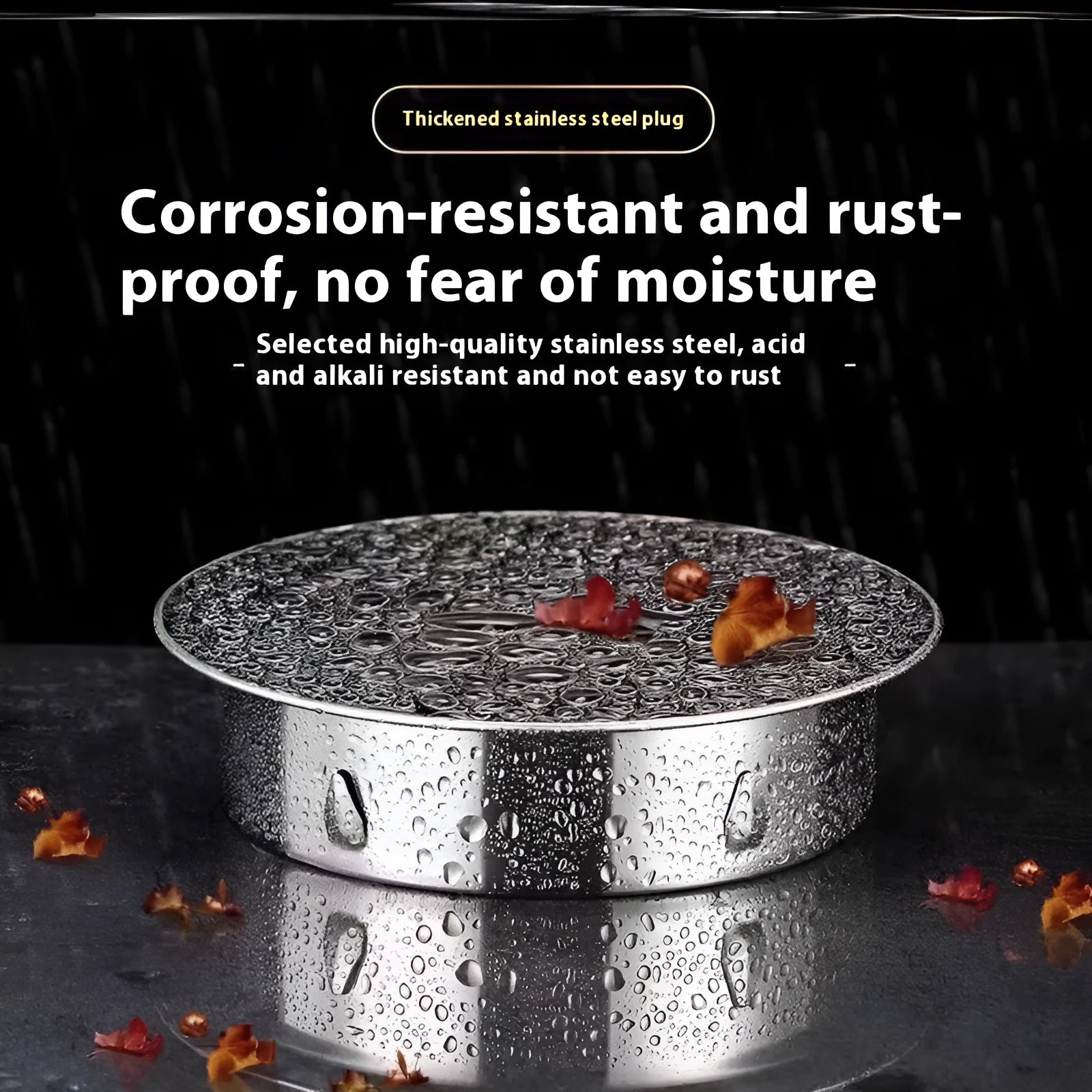 Stainless steel deodorant floor drain cover with modern simple design