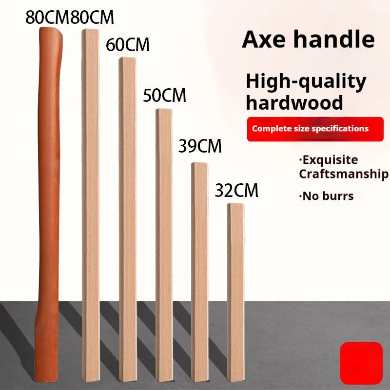 Locust wood axe handle replacement in multiple sizes for log axes, sickles, and hoof hoes