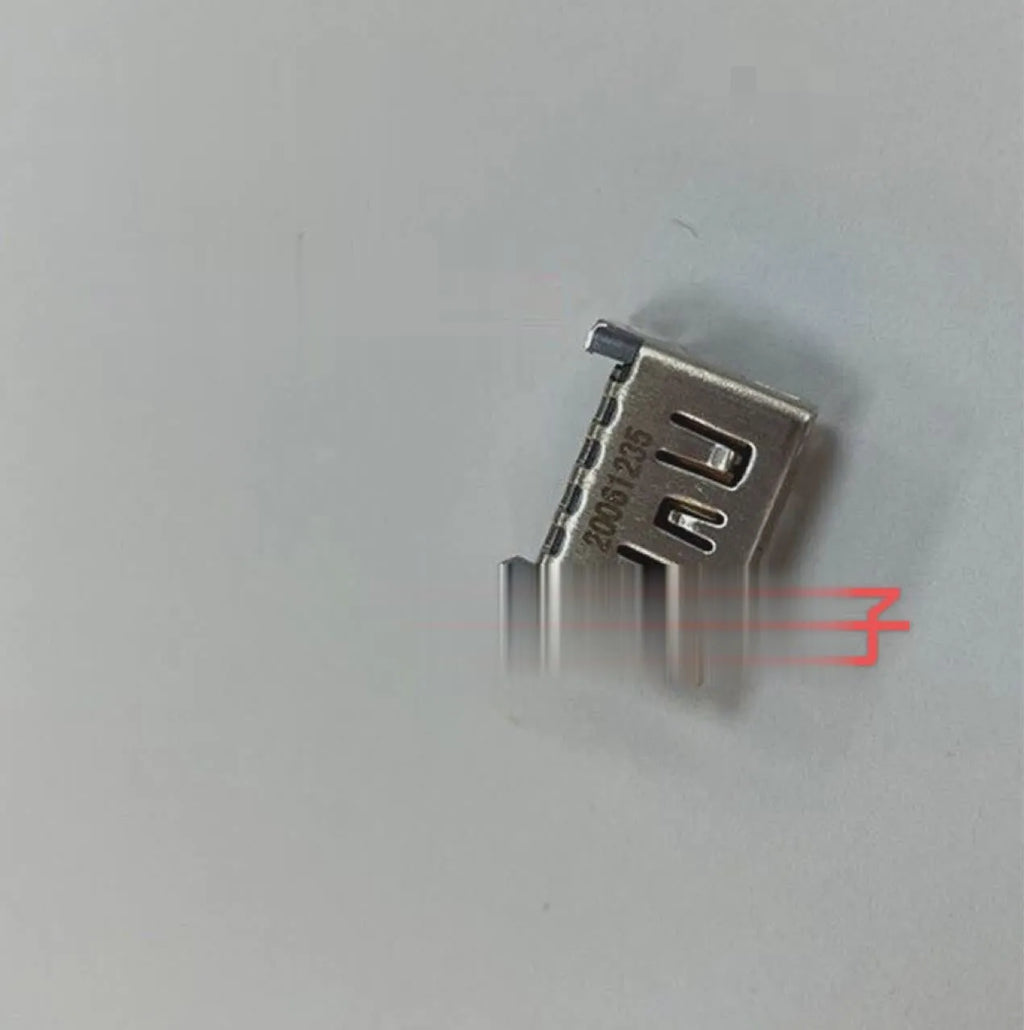 Silver HDMI host socket connector for gaming consoles and AV equipment