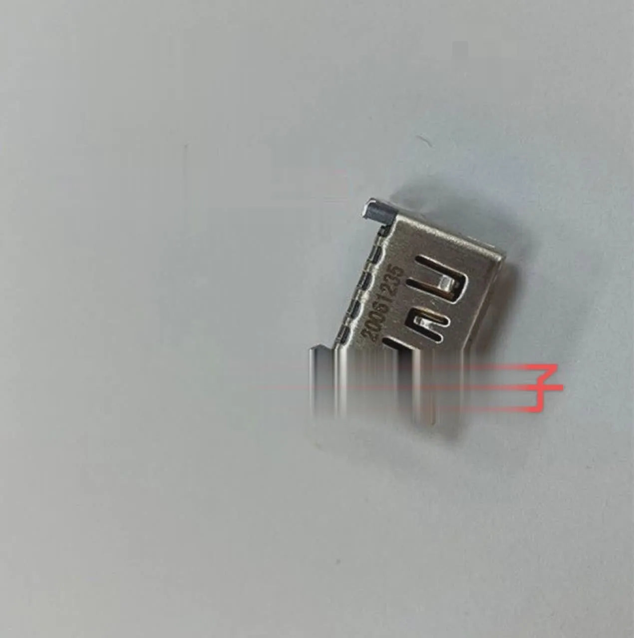 Silver HDMI host socket connector for gaming consoles and AV equipment
