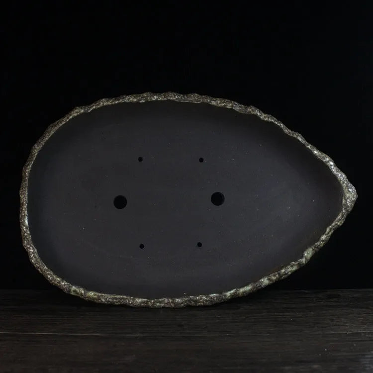Handmade purple clay flowerpot showing colour style options and drainage hole choices for indoor plants.