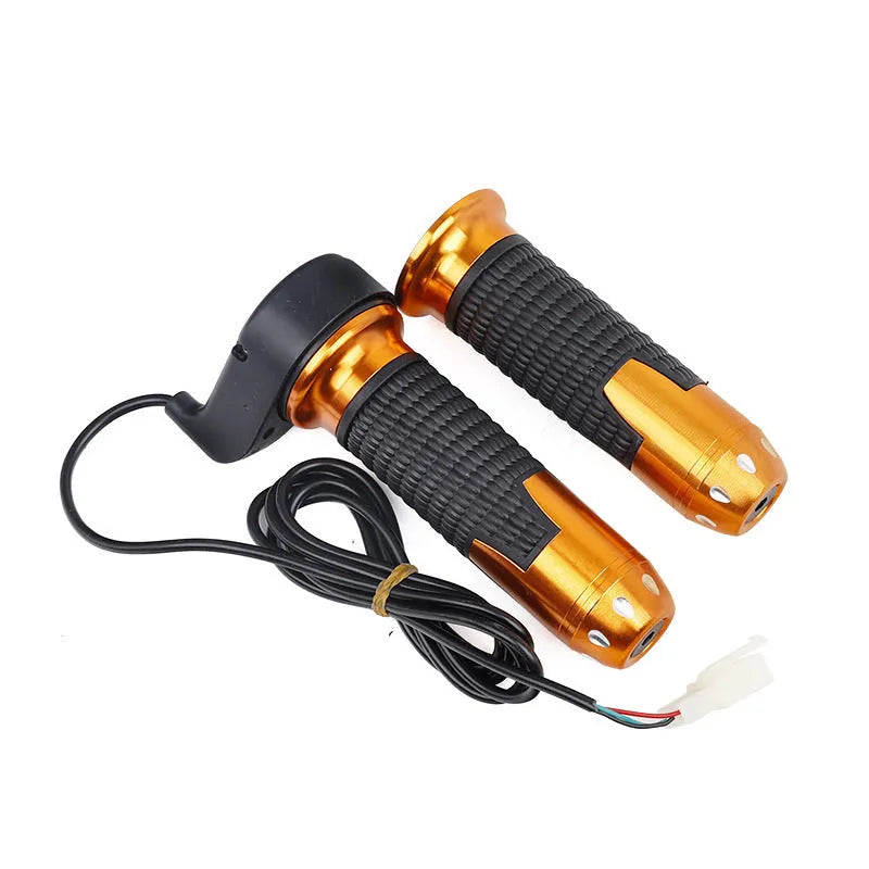 Three-speed rotating electric handle with speaker for three-wheel refuelling vehicle in gold red silver or black