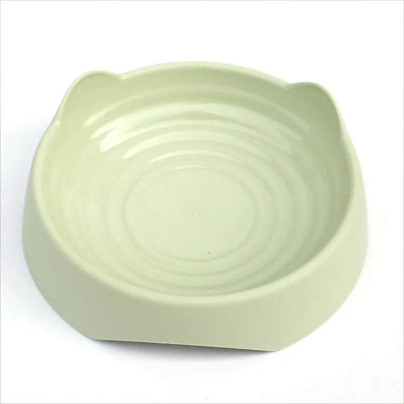 Blue ceramic dog slow feeder bowl with maze pattern for large breed dogs.