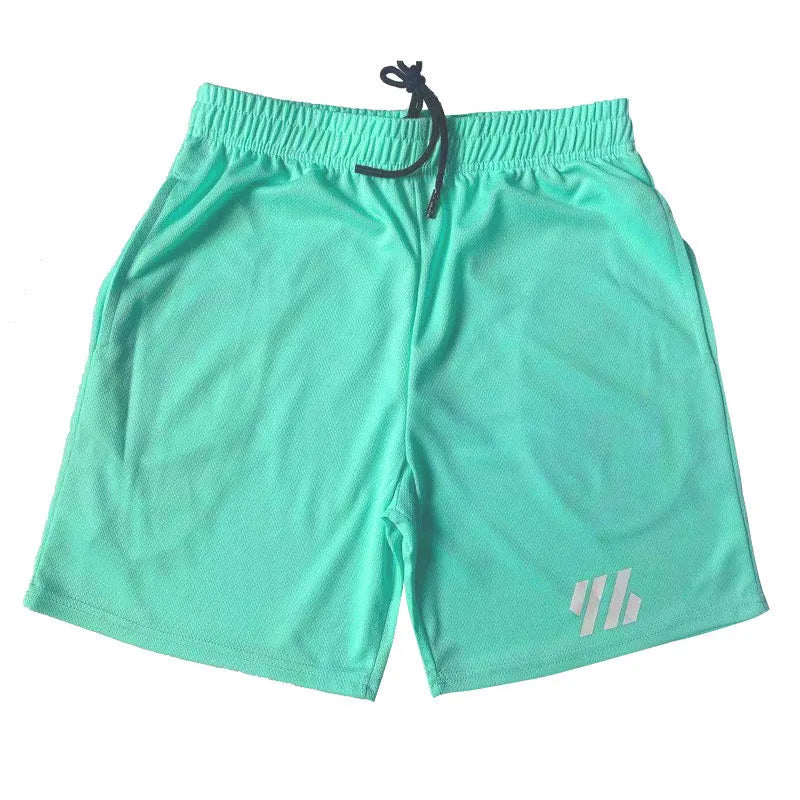Metal silk fabric sports shorts in various colours for summer running and athletic wear