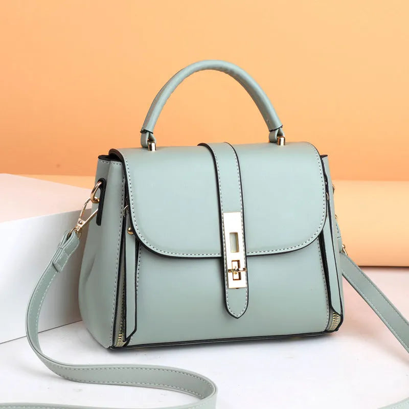 Soft PU leather women's messenger bag in square vertical design with single strap