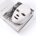 Seven colour LED photon rejuvenation skin mask with 330 lights and ABS construction on a white background