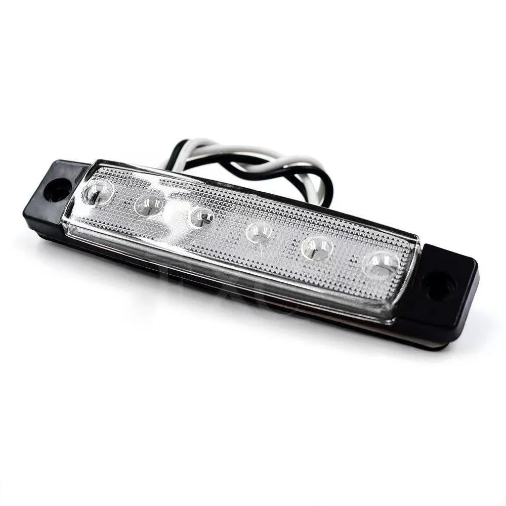 Trailer side warning light unit with SMD LEDs in red, yellow, white, blue, or green options