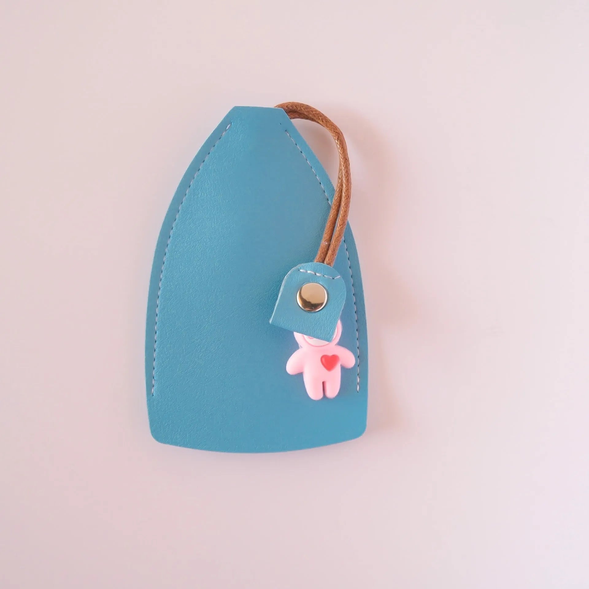 PU leather car key case in multiple colours showing key and credit card storage slots