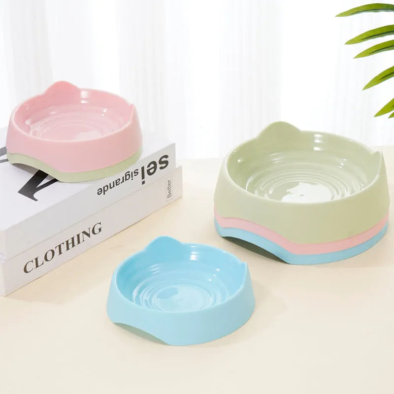 Blue ceramic dog slow feeder bowl with maze pattern for large breed dogs.