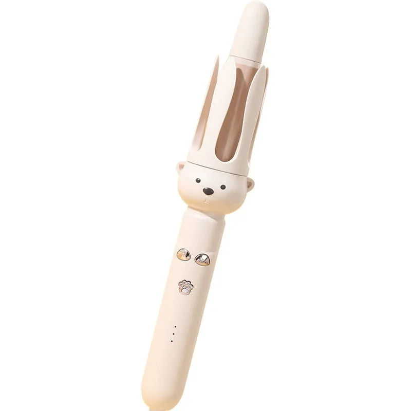 Beige anion automatic hair curler with FS-H208 negative ion technology and hair stick