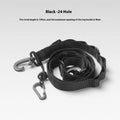 Outdoor hanging rope clothesline storage belt showing 130cm length and black colour option