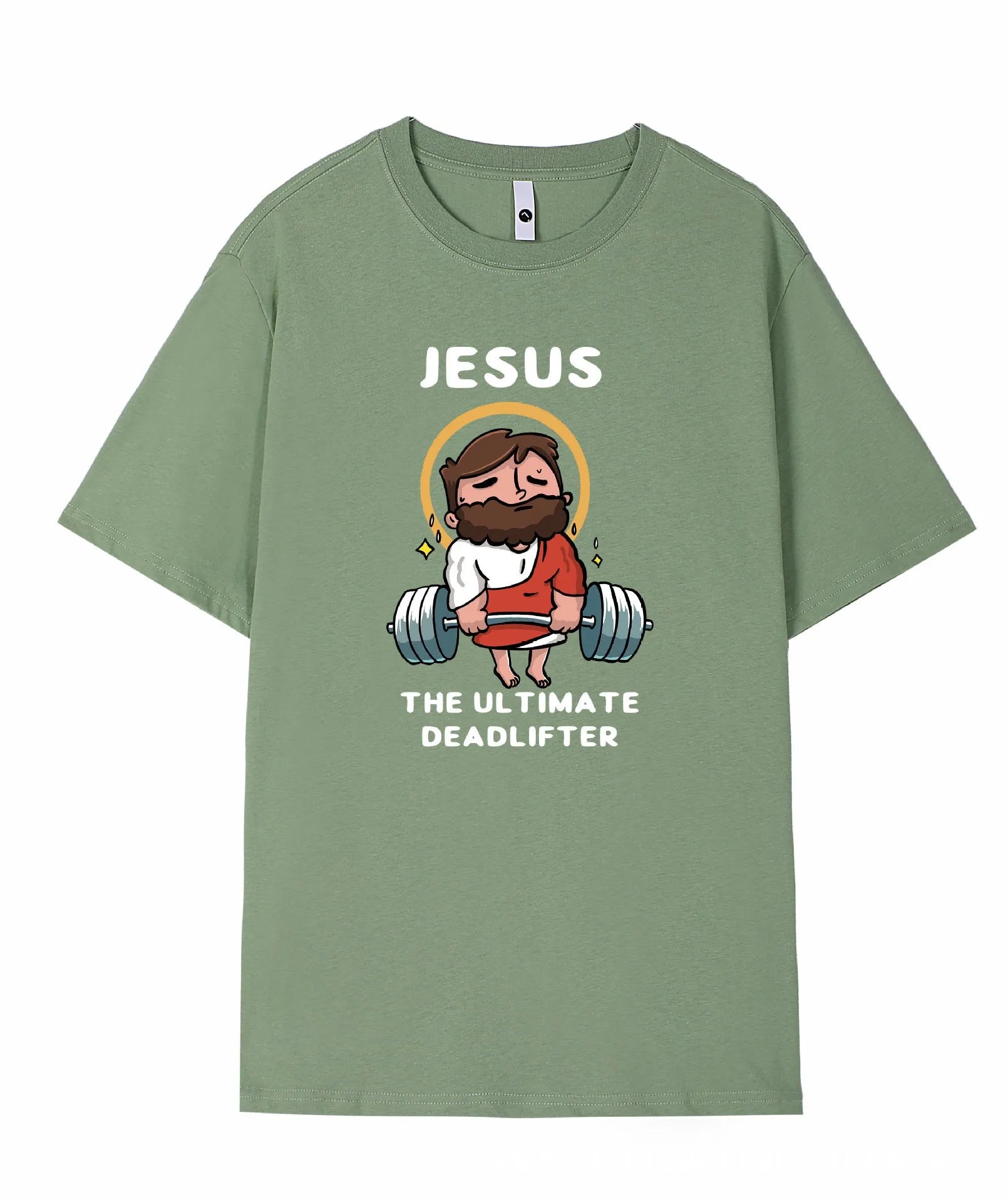 Thin pure cotton short sleeve t-shirt shown in one of seven colours: apricot, black, blue, khaki, matcha green, red, or white.