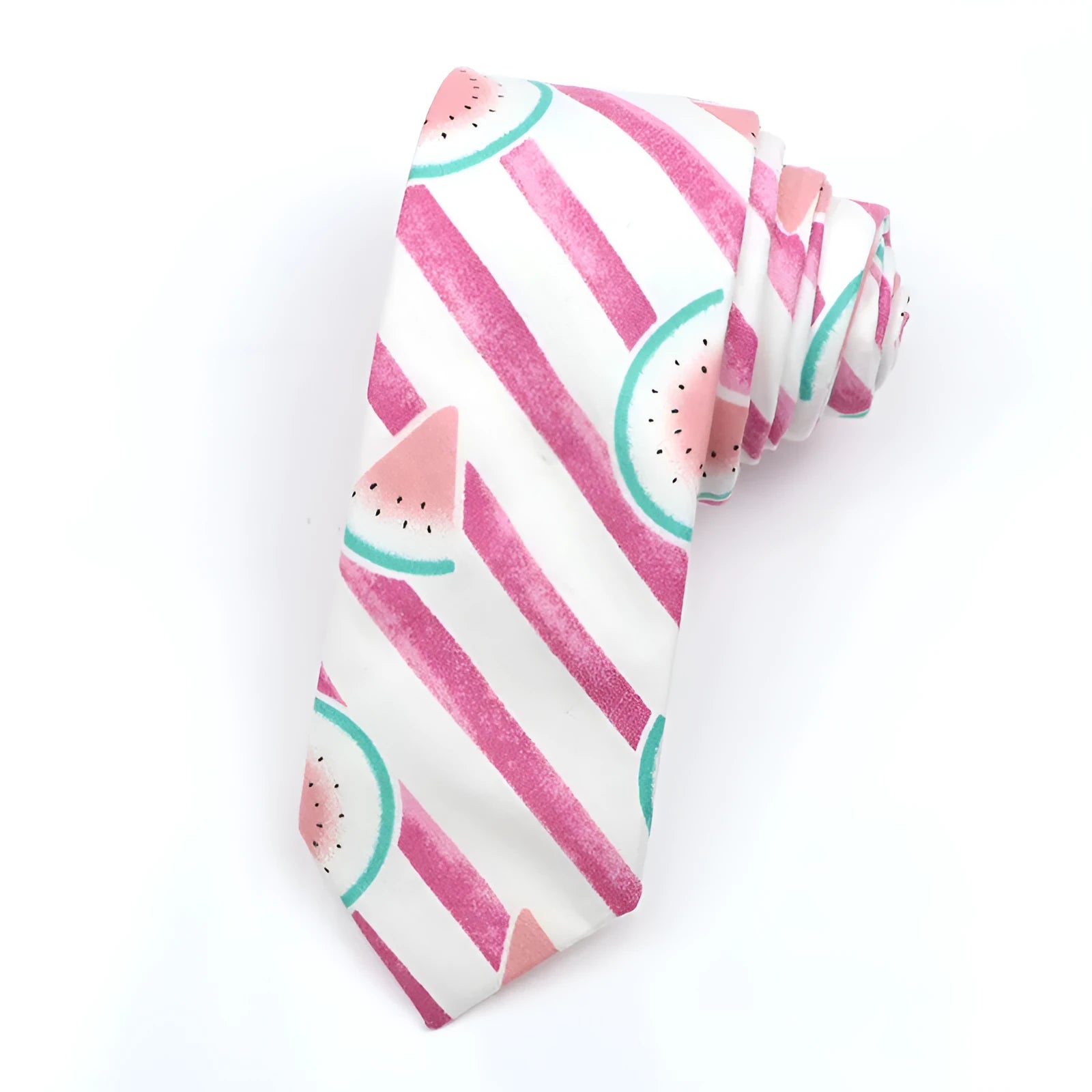 Korean style narrow cotton bow tie for men with printed cartoon pattern design