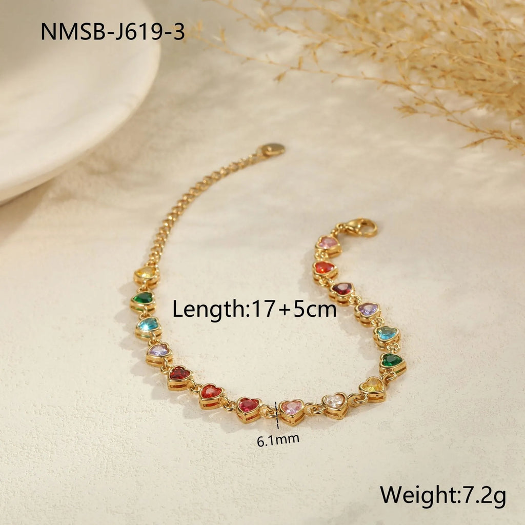 Geometric design women's bracelet in stainless steel with 18K electroplated finish