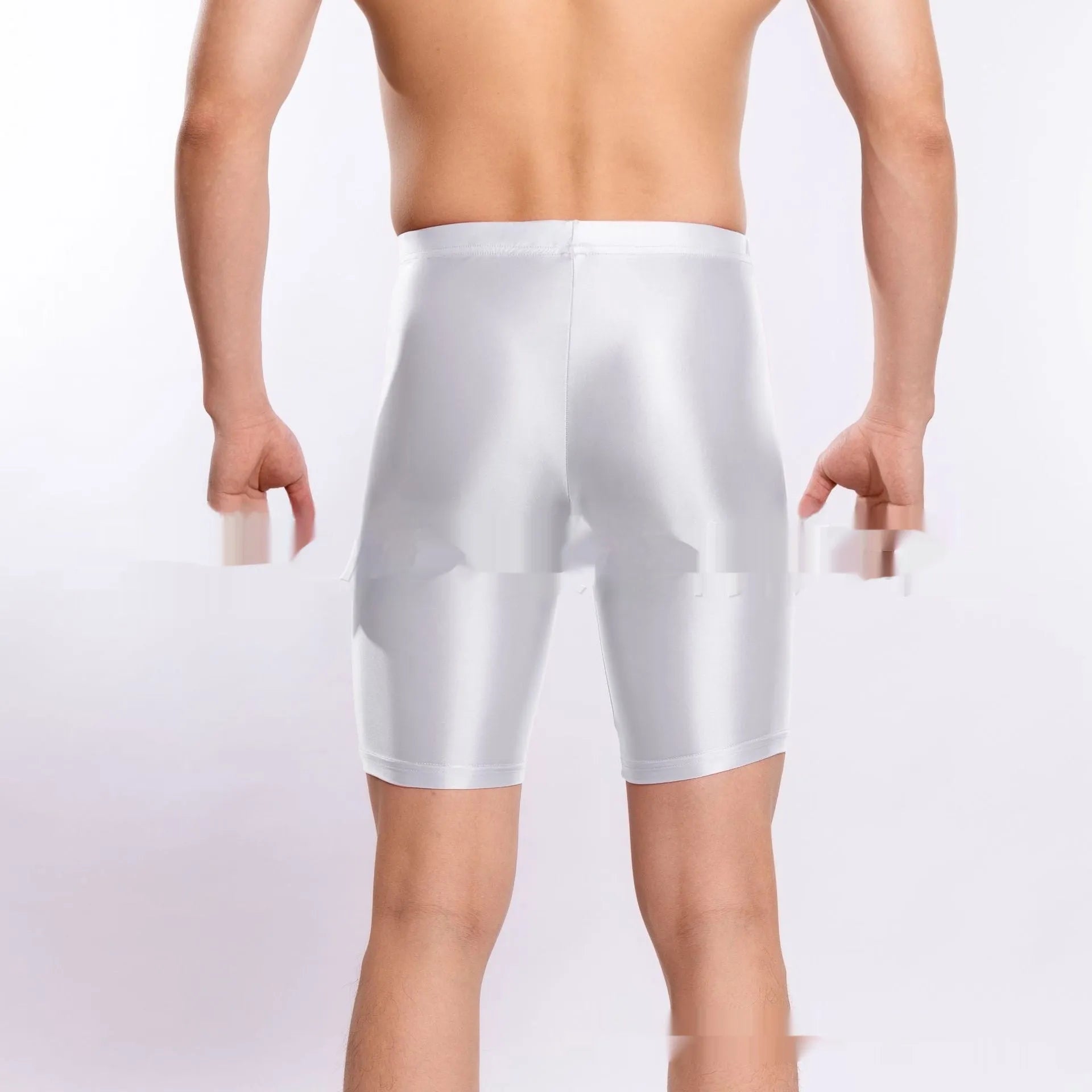 Men's plus size shiny silky sports shorts in nylon fabric available in multiple colours and sizes