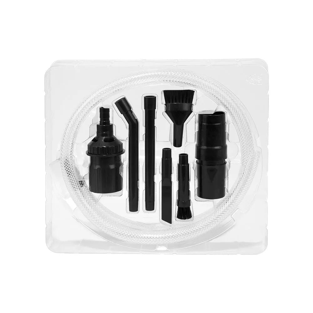 Eight-piece vacuum cleaner small suction head accessory set for cleaning areas under 10 square metres.
