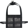 Large black nylon dog weighing sling measuring 150cm long with 35cm wide animal containment area