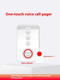 White emergency alert system with buzzer and three wireless panic buttons for elderly safety