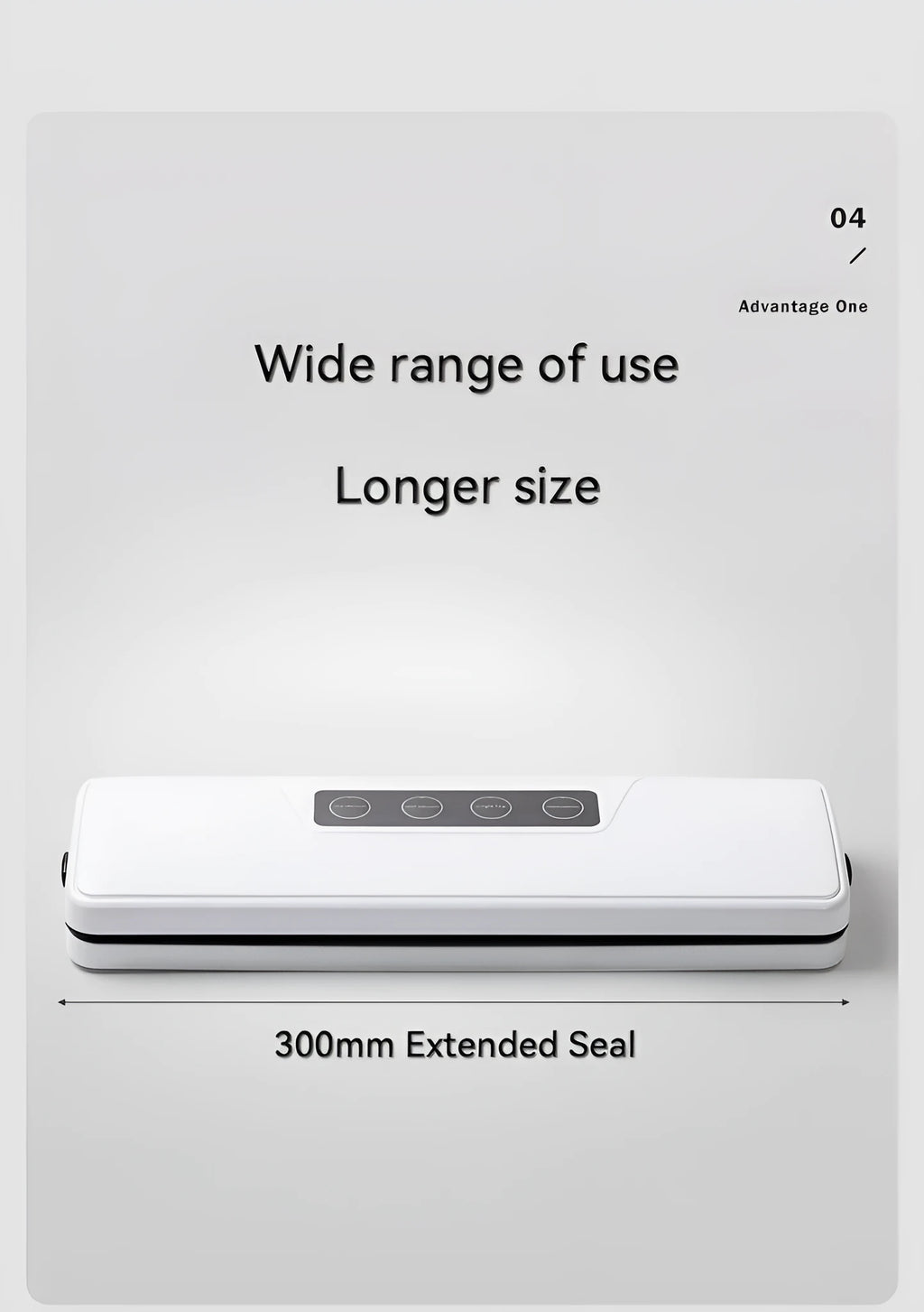 Compact white automatic vacuum sealer machine for food preservation and item storage
