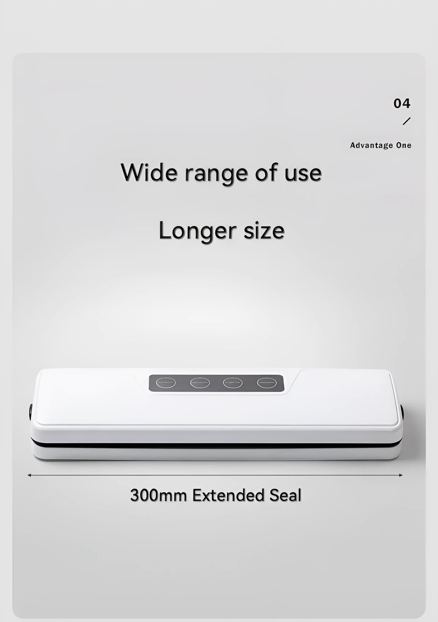 Compact white automatic vacuum sealer machine for food preservation and item storage